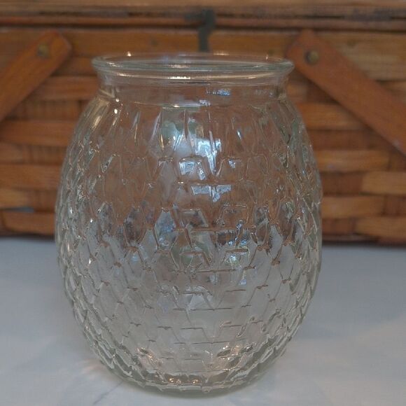 Vintage Clear Embossed Owl Design Glass Mug Decorative Jar - Picture 5 of 8